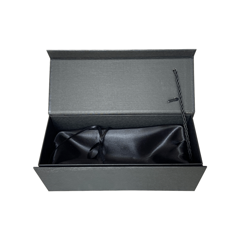 Cajas de Vino con Logotipo Personalizado de Lujo Caja de Regalo de Cartón Negro Cajas de Embalaje de Regalo para Botellas de Vino 