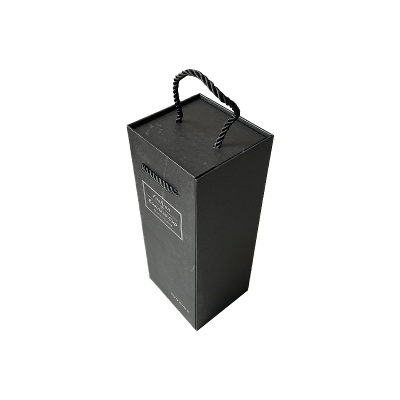 Cajas de Vino con Logotipo Personalizado de Lujo Caja de Regalo de Cartón Negro Cajas de Embalaje de Regalo para Botellas de Vino 