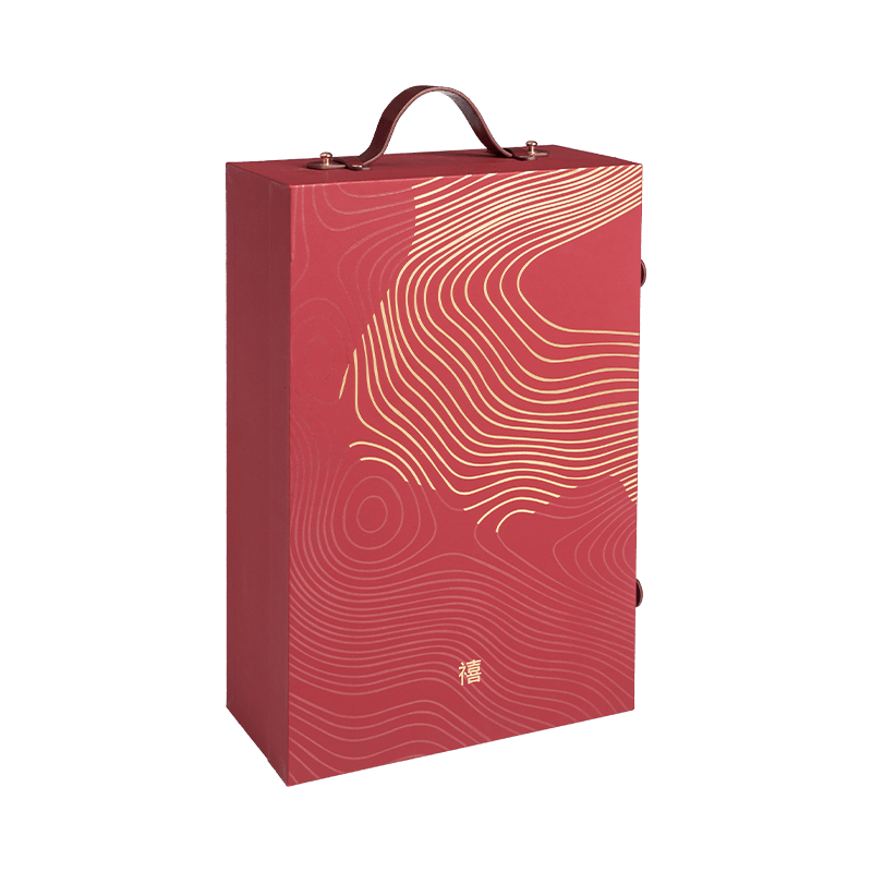 Venta Caliente con Logotipo Personalizado de Lujo Caja de Vino de Papel Corrugado Caja de Cartón Vino Juego de Caja de Regalo