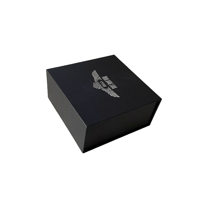 Caja de Regalo de Cartón Negro de Lujo Barata con Lgotipo en Forma de Libro Caja Rígida para Reloj de Joyería