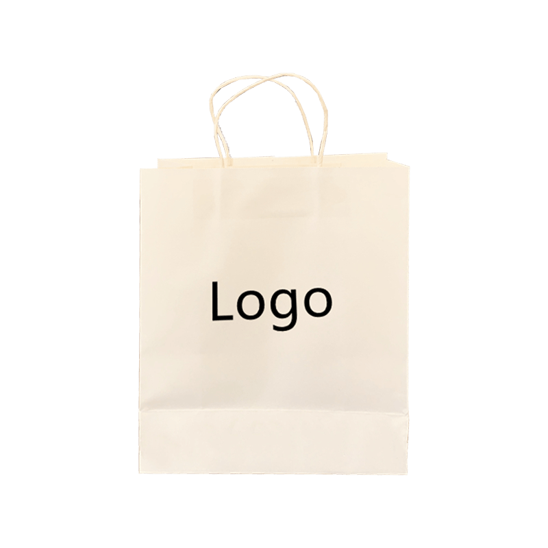 Impresión con logotipo Personalizado Bolsa de Papel kraft Blanca Marrón para Regalo con Asas