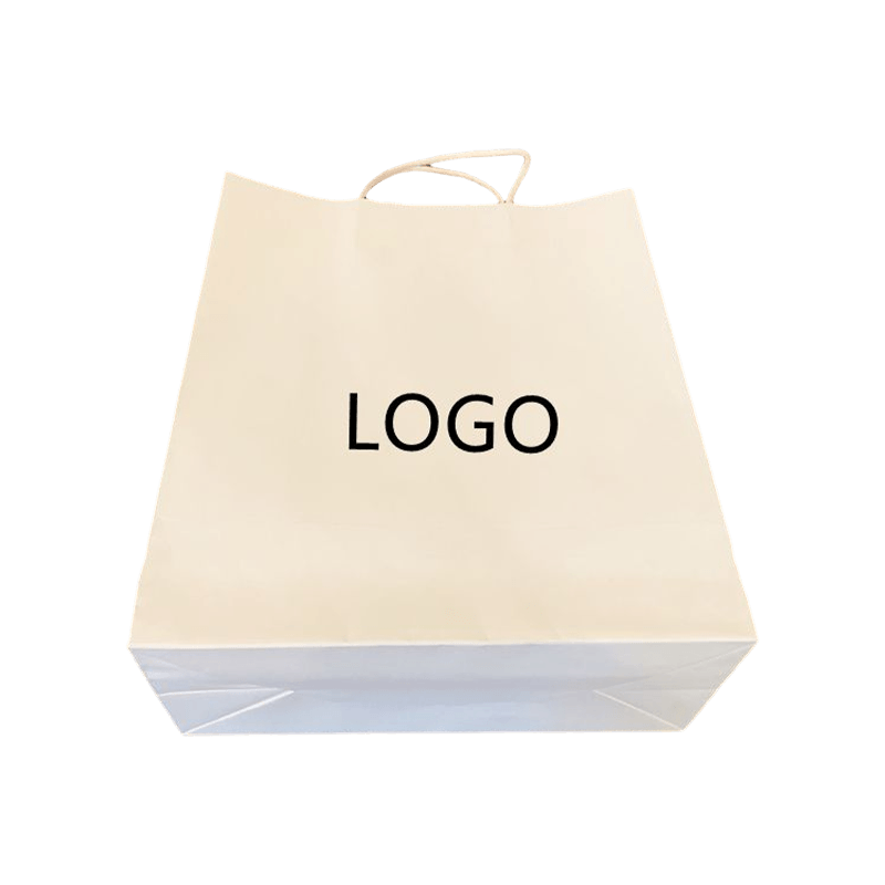 Impresión con logotipo Personalizado Bolsa de Papel kraft Blanca Marrón para Regalo con Asas