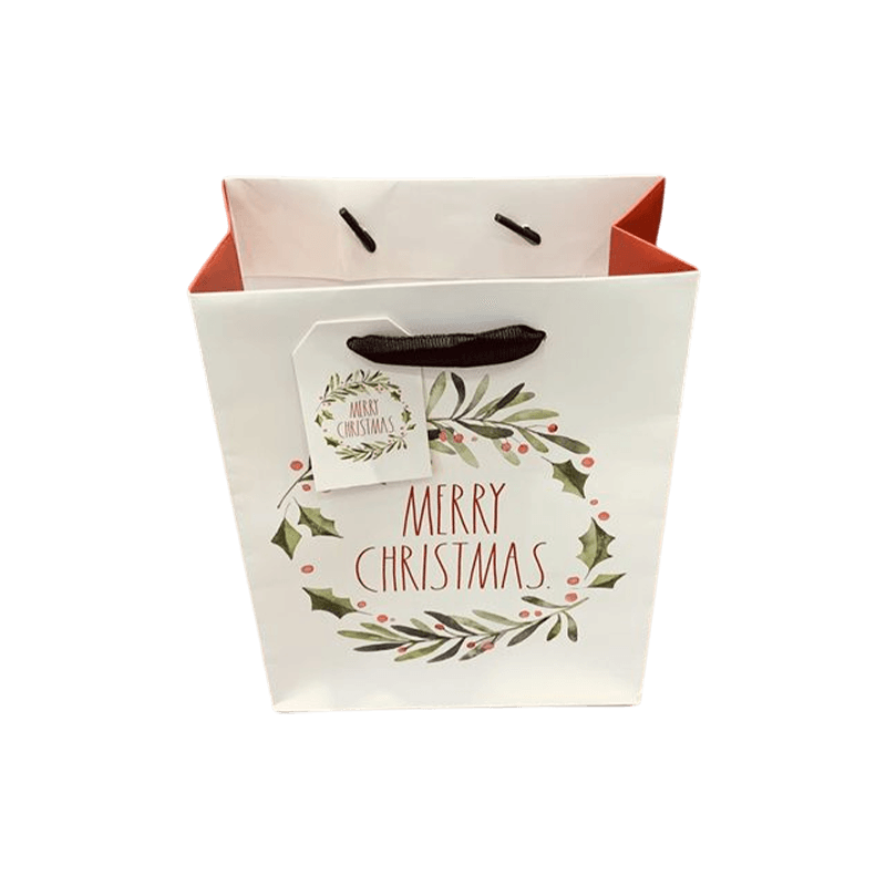 Fábrica al por Mayor Personalizado de Navidad Bolsa de Papel de Lujo Bolsa de Regalo Bolsa de la Compra con el Logotipo y el Patrón