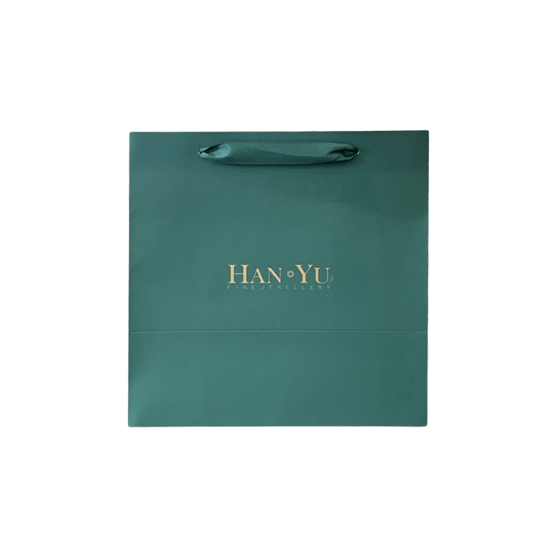 Bolsa de Papel de Compras de Marca Bolsa de Regalo de Estampado en Caliente Verde Oscuro Personalizada con su Propio Logotipo