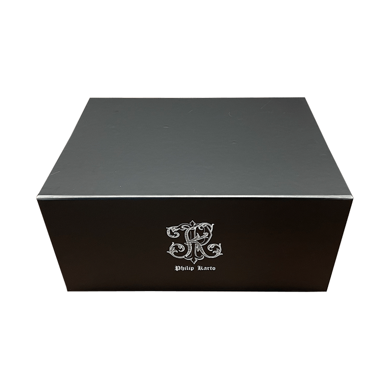 Caja de Regalo Embalaje Grande Negro Cajas de Cartón para la Ropa con Logotipo Personalizado de Lujo Plegado Plano de Cartón 