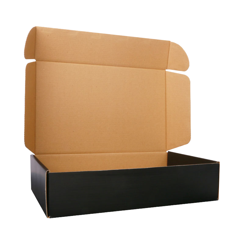 Caja de cartón plegable negra