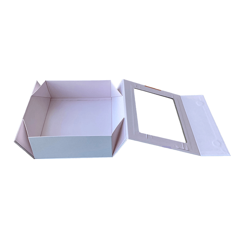 Caja de regalo plegable transparente