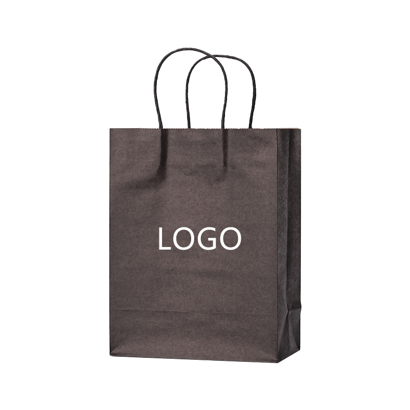 Bolsas de Papel Kraft Personalizadas Bolsas de Asas de Embalaje para Llevar de Té con Leche Bolsas de Compras de Embalaje de Regalo con Logotipo