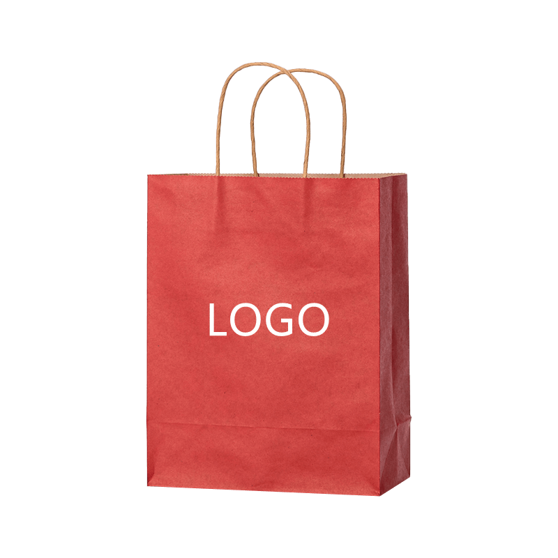 Bolsas de Papel Kraft Personalizadas Bolsas de Asas de Embalaje para Llevar de Té con Leche Bolsas de Compras de Embalaje de Regalo con Logotipo