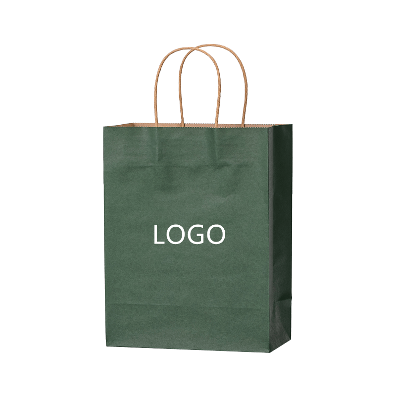 Bolsas de Papel Kraft Personalizadas Bolsas de Asas de Embalaje para Llevar de Té con Leche Bolsas de Compras de Embalaje de Regalo con Logotipo