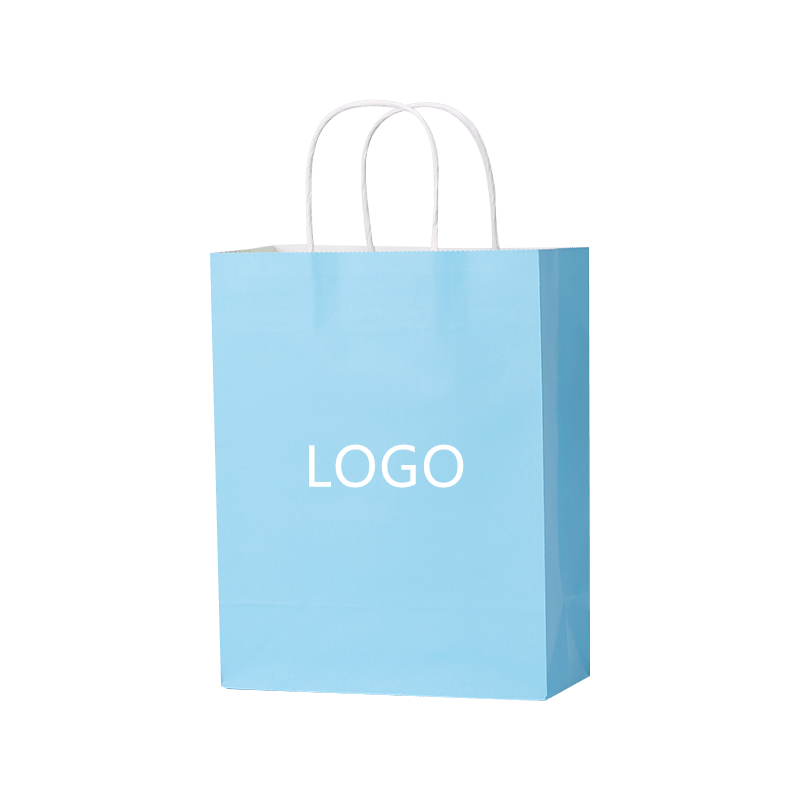 Bolsas de Papel Kraft Personalizadas Bolsas de Asas de Embalaje para Llevar de Té con Leche Bolsas de Compras de Embalaje de Regalo con Logotipo